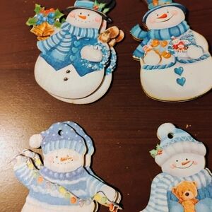 Snowman Ornaments, set of 24